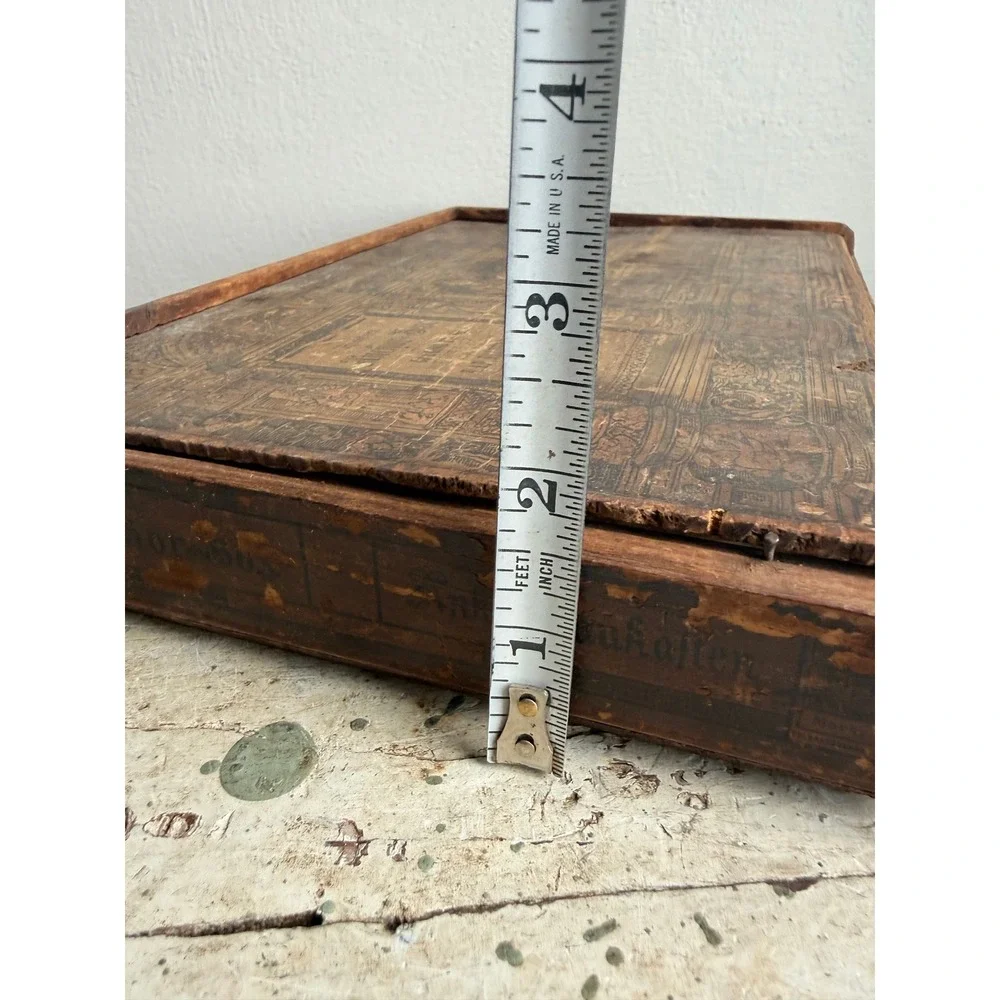 Antique Richter's Anchor Box No. 7 Wooden Architectural Building Stone Case